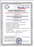 Сертификат участника онлайн марафона